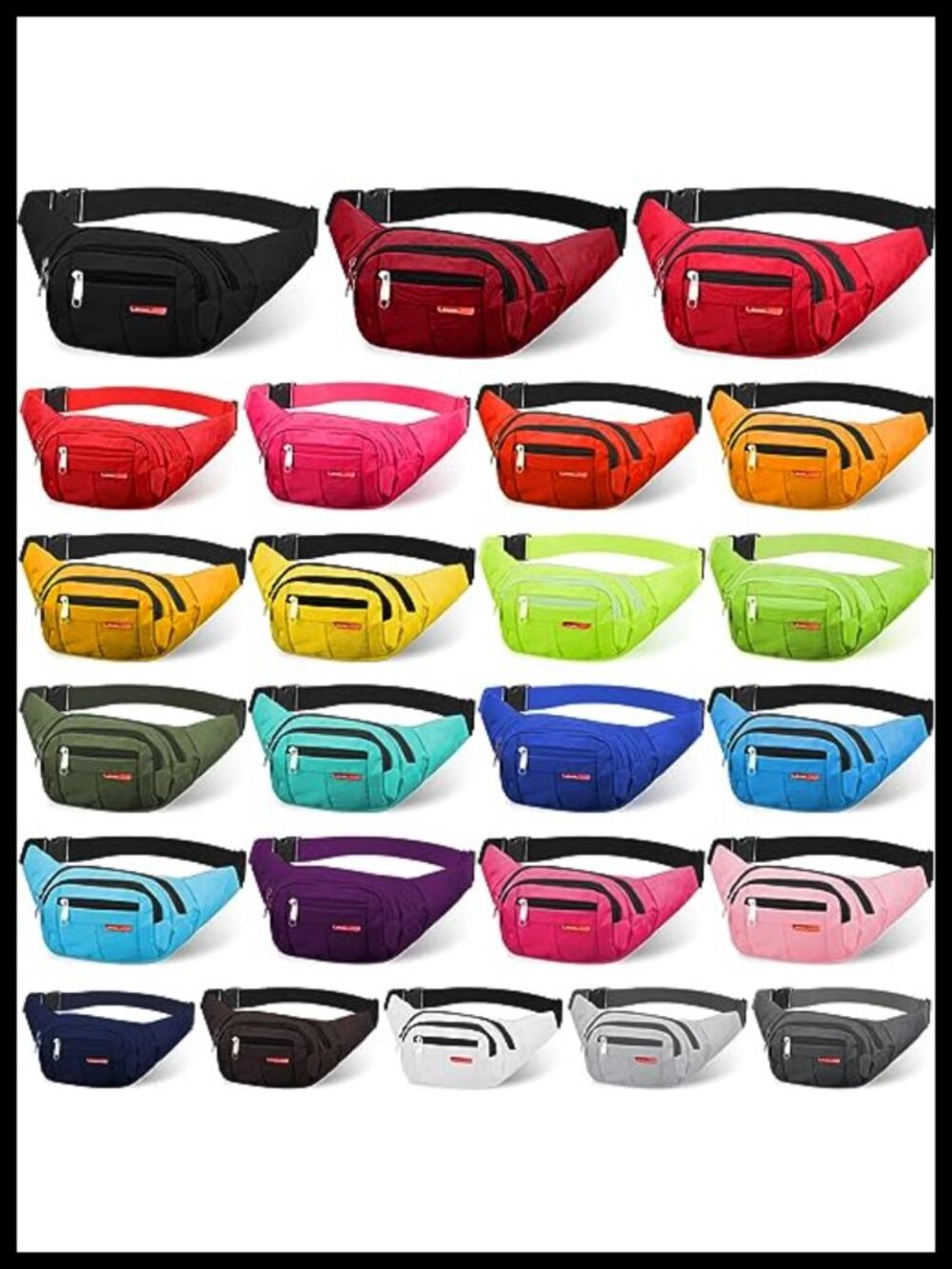 Plus Size Crossbody Fanny Pack Waterproof Nylon Adjustable Waist Bag Hiking